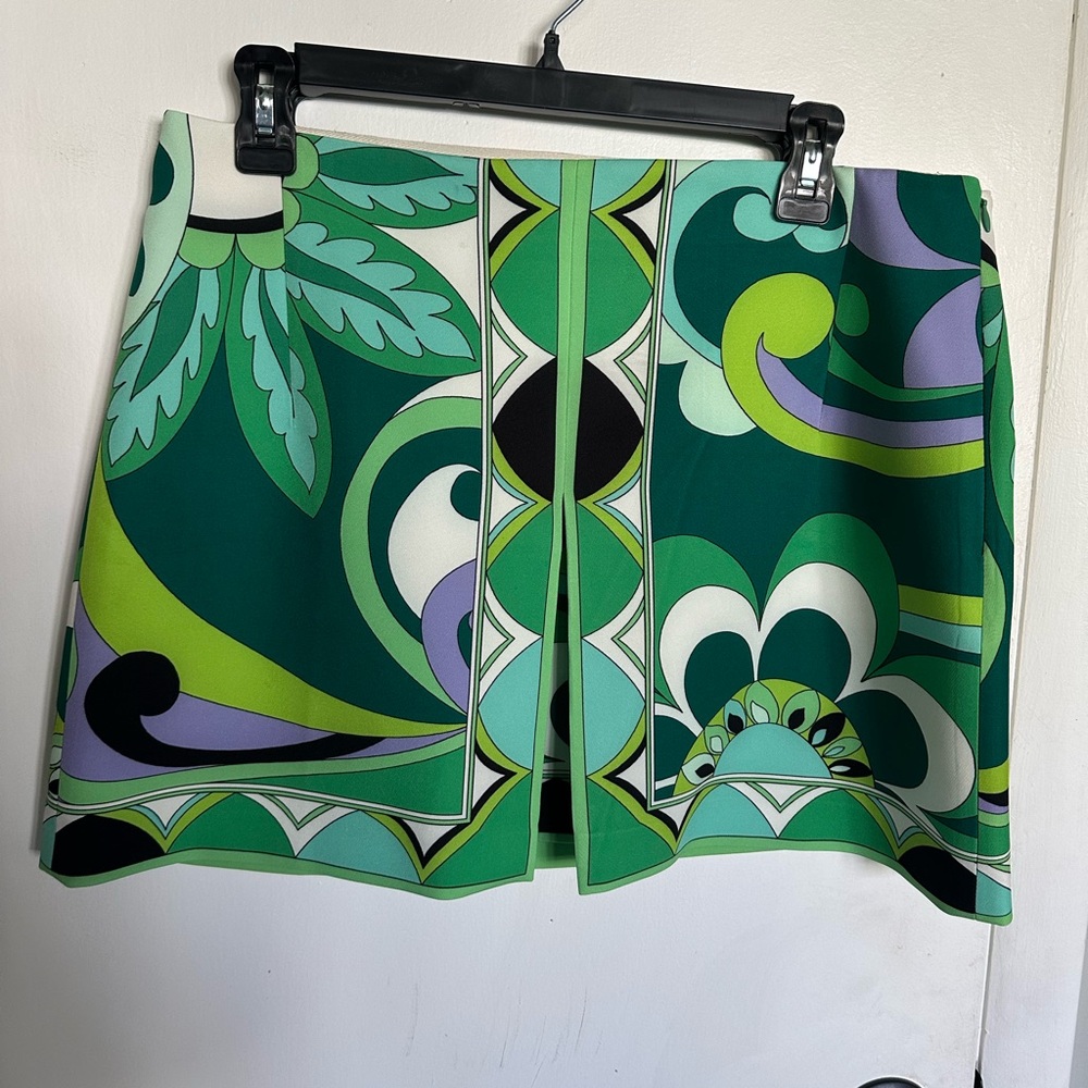 Zara Green Patterned Women's Skirt